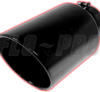 Flo-Pro 5" Rolled Angle, Black Powder Coated Bolt On Exhaust Tips